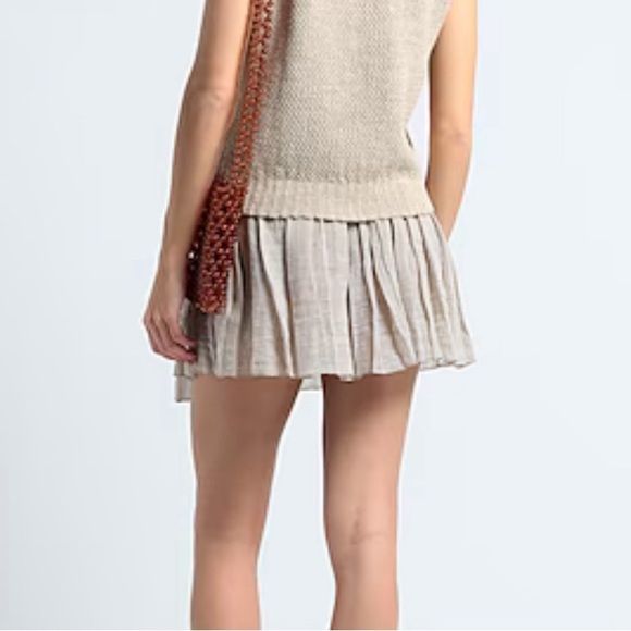 New With Tags Alberta Ferretti Linen Mini Skirt - Picture 3 of 6